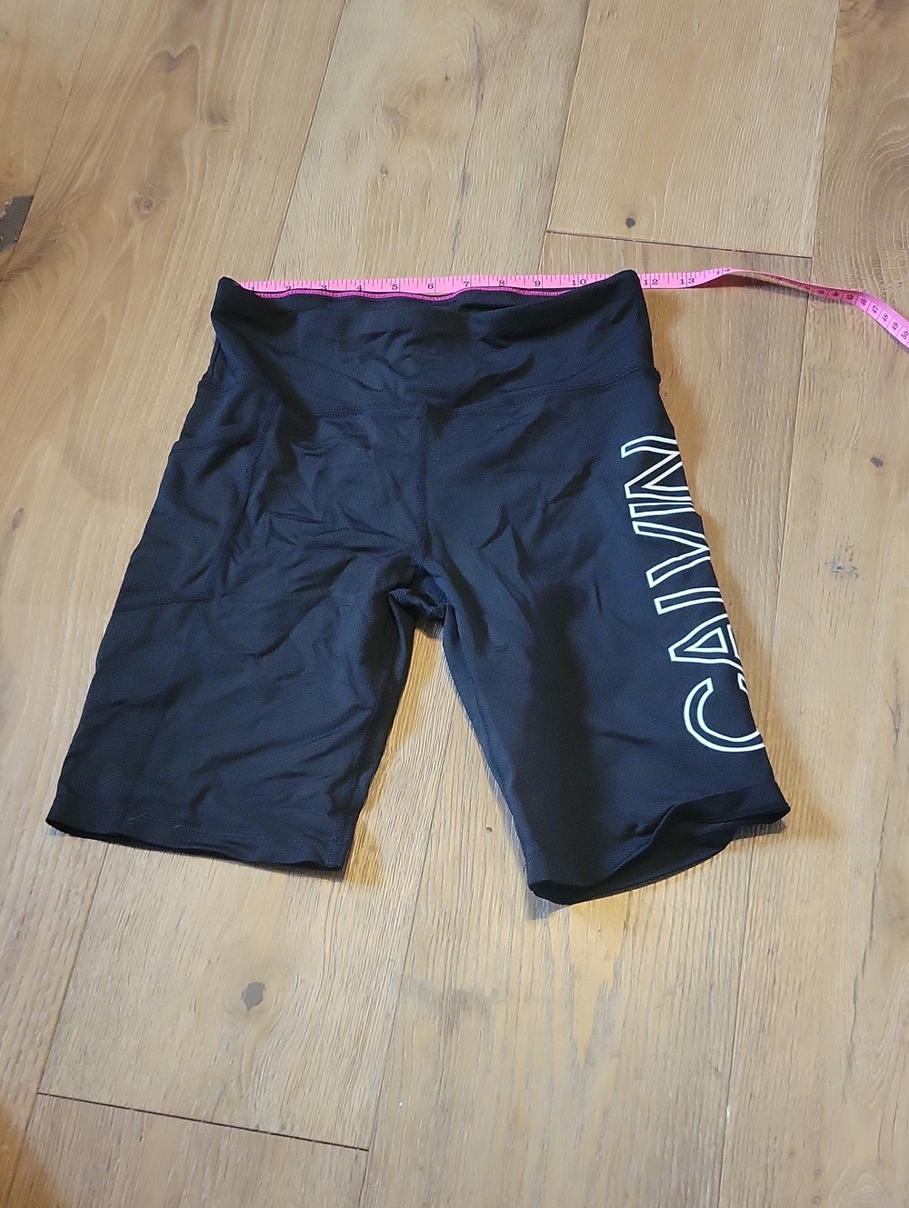Calvin Klein Black Women’s High-Waist Bike Shorts with Side Logo Size Small